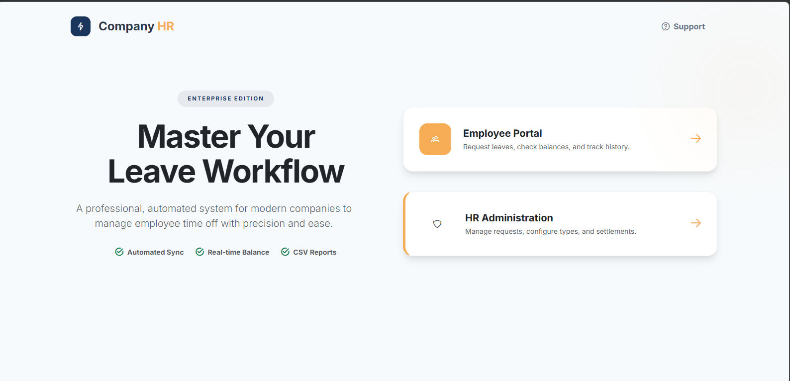 HR Leave Management System - Enterprise HR Portal